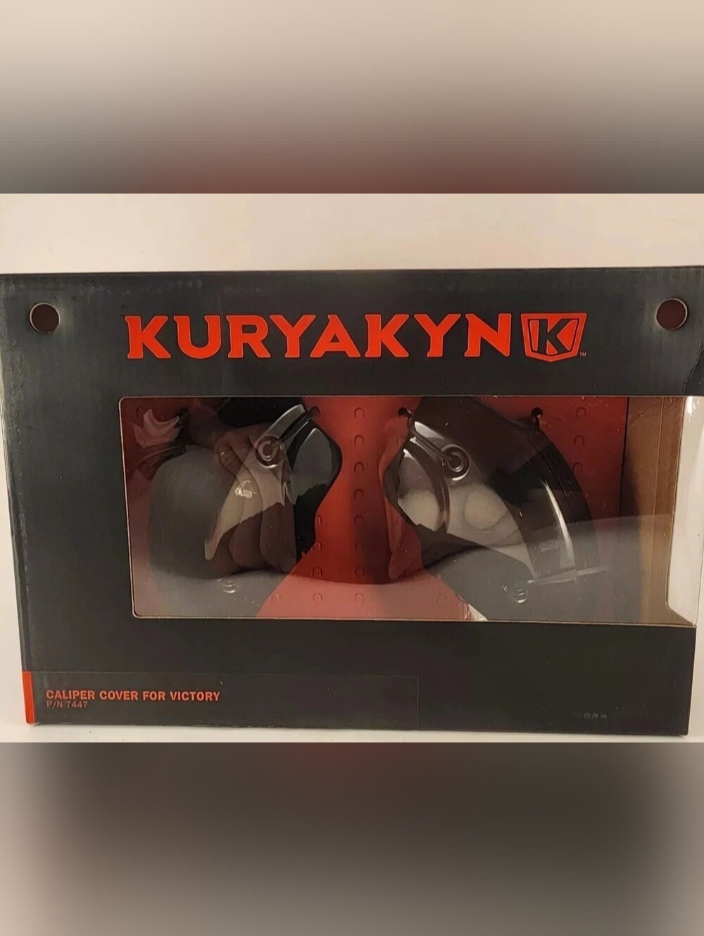 Kuryakyn Gloss Black Caliper Covers For Victory Motorcycles. P/N 7447
